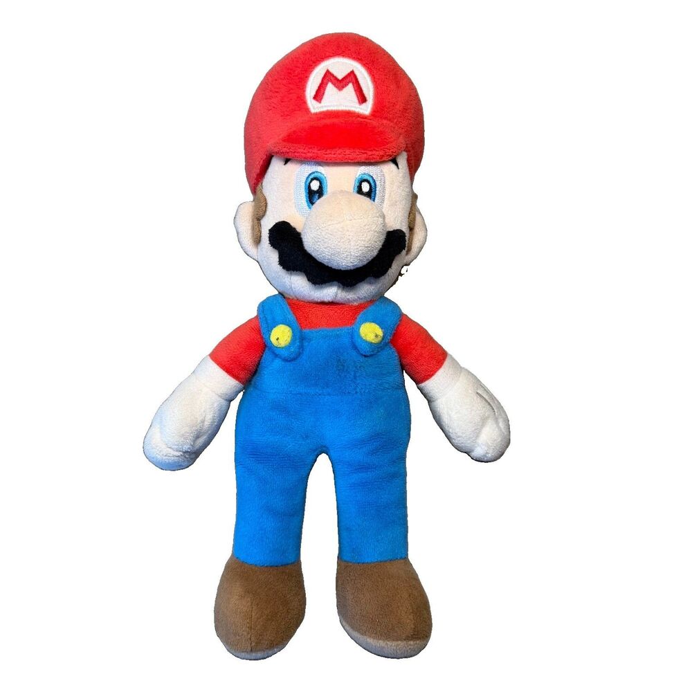 Super Mario Plush 9" Stuffed Animal Toy Red Blue Nintendo Overall Figure